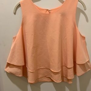 Pre-owned ZARA BASIC peach sleeveless top